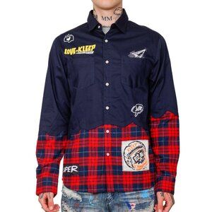 Kleep SMALT Men's premium flannel button down shirt size small